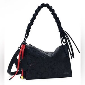 NWT Desigual Floral Black Shoulder or crossbody Bag